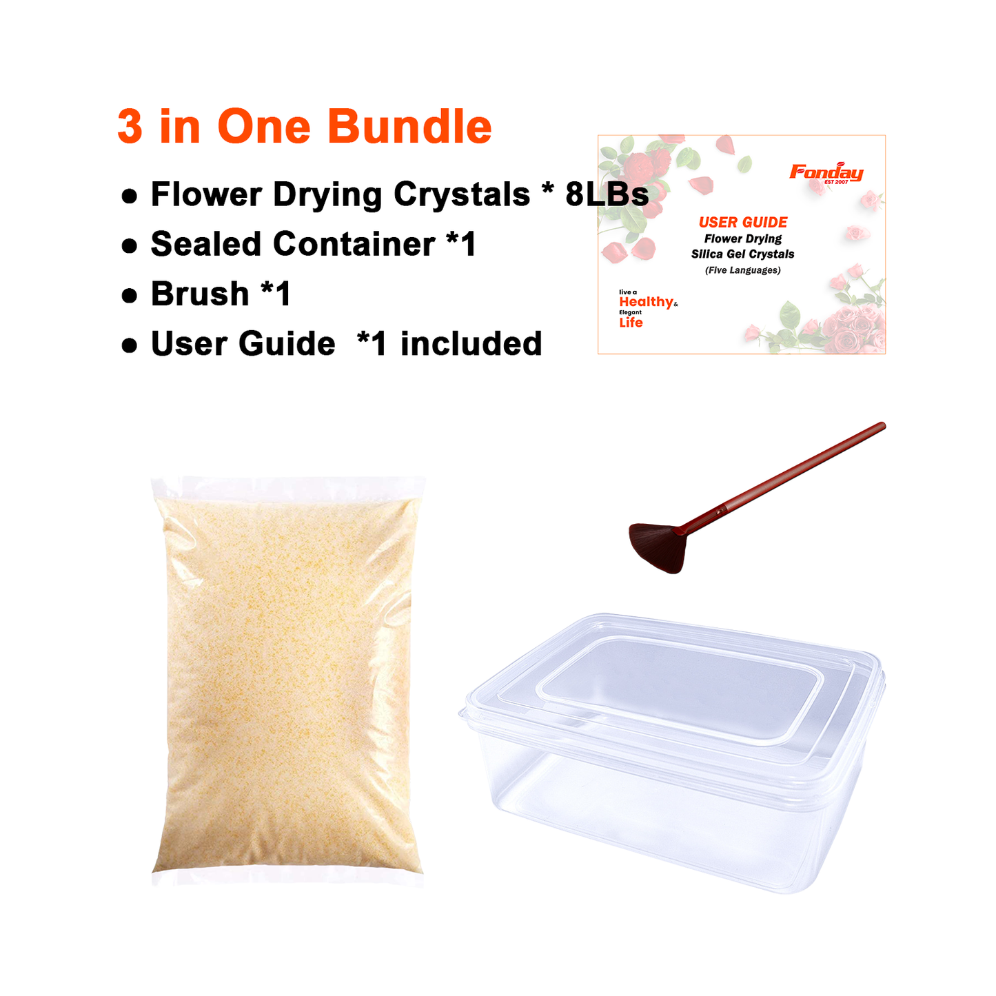 Silica Gel Flower Drying Crystals-8LB-3in1