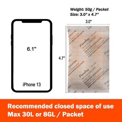 Silica Gel Desiccants Packets with Moisture Indicating-50g*20packs